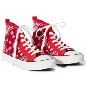 Paisley Over Peace Sneakers - Red